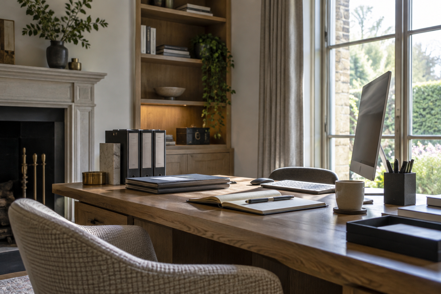 Private home workspace illustrating ChatGPT Atlas browser use for household administration