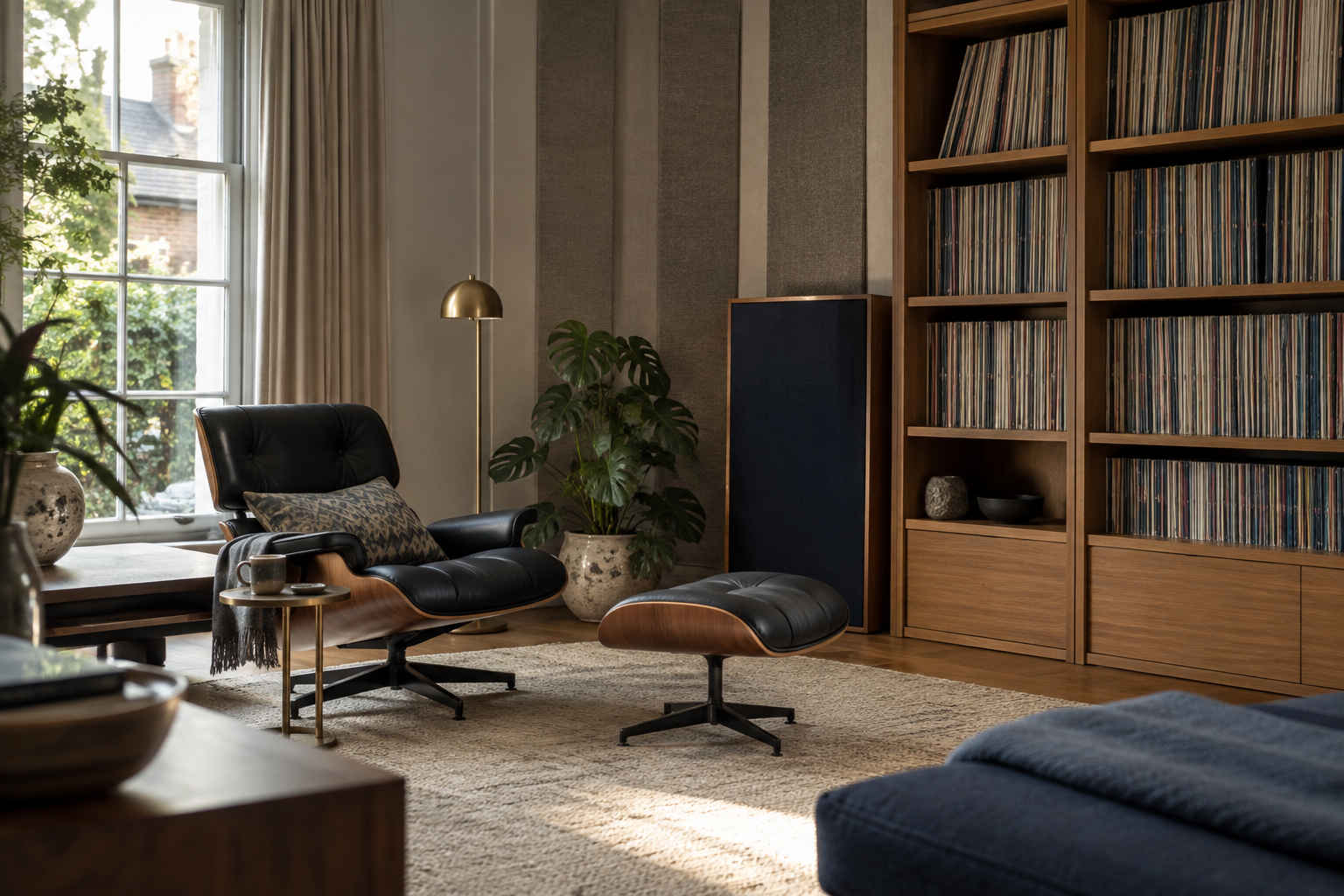 Google Play Music context: a private listening room with an organised record collection