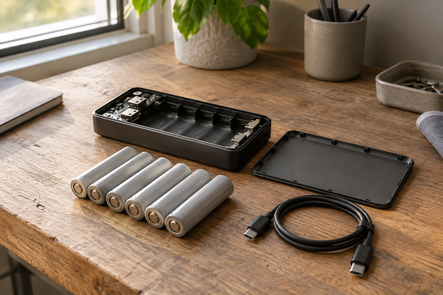Ctrl Energy Zero power bank with replaceable battery cells and magnetic accessory interface