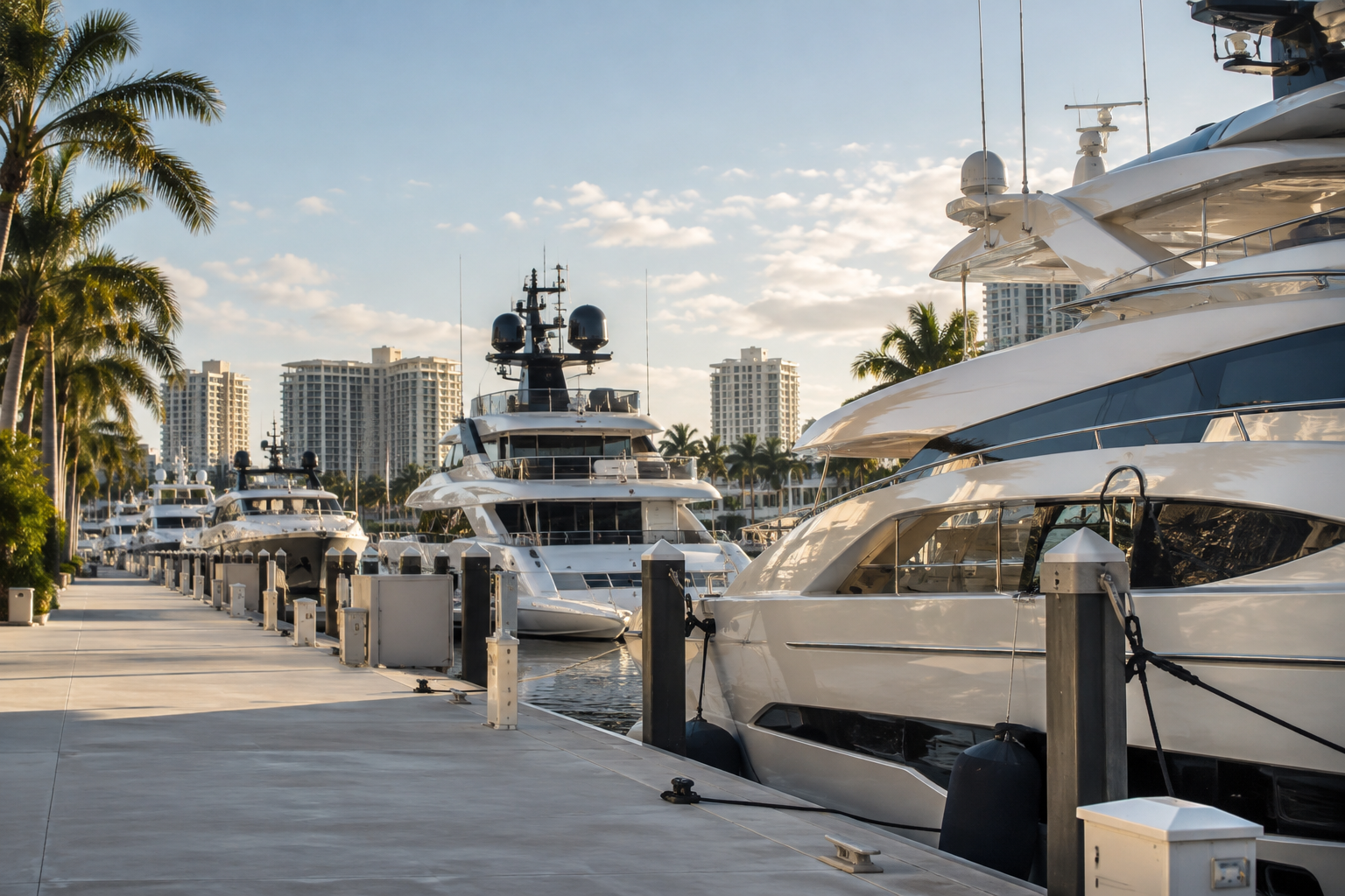 Florida superyacht marina illustrating the regional setting for Yacht Intelligence US expansion.